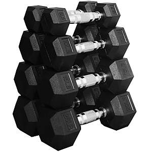 BalanceFrom 100LB Dumbbell Set Pairs of 5 lb 10 lb 15 lb and 20 lb $92.21 FS @ Walmart