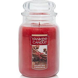 $14.52 S&S Clip Q Yankee Candle Sparkling Cinnamon Scented Classic 22oz Large Jar Single Wick Candle Over 110 Hours of Burn Time