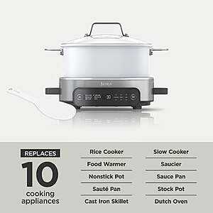 6.5-Qt 10-in-1 Ninja Everyday PossibleCooker Multi-Cooker (White) $74.00 + Free Shipping