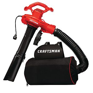 CRAFTSMAN 12-Amp Corded Electric 3-in-1 Leaf Blower, Vacuum & Mulcher (CMEBL7000) $61.98 + Free Shipping