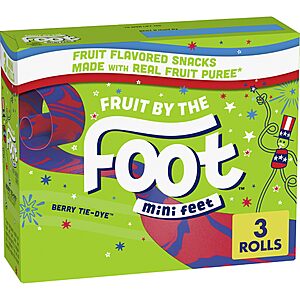 3-Count Fruit by the Foot Berry Tie Dye Mini Snacks $0.95 w/ S&S + Free Shipping w/ Prime or on $35+