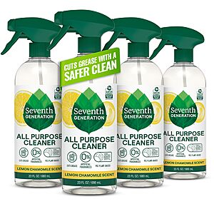 4-Pack 23-Ounce Seventh Generation All Purpose Cleaning Spray (Lemon Chamomile) $11.55 ($2.89 Ea) w/ S&S + Free Shipping w/ Prime or on $35+