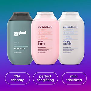 3-Pack 3.4-Oz Method Body Wash Gift Set (Pure Peace, Simply Nourish & Sea + Surf) $7.12 w/ S&S + Free Shipping w/ Prime or on $35+