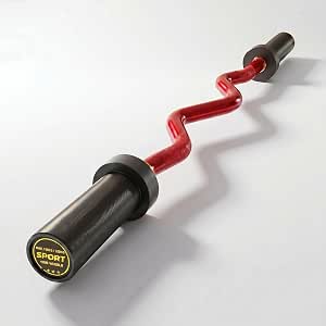 47" Olympic EZ Curl Red Non-Slip Weight Bar Barbell for Strength Training w/ 700-Lb Capacity $65.09 + Free Shipping