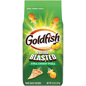 Goldfish Flavor Blasted Xtra Cheesy Pizza Cheese Crackers, 6.6 Oz Bag