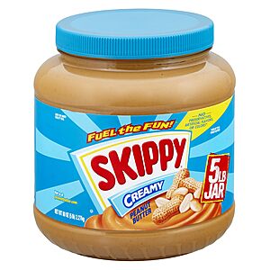 SKIPPY Peanut Butter, Creamy, 7 g protein per serving, 80 oz.~$7.67 With S&S @ Amazon