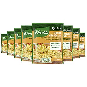 Knorr Rice Side Dish, Creamy Chicken, 5.7 oz (8-Count)~$5.36 With S&S @ Amazon