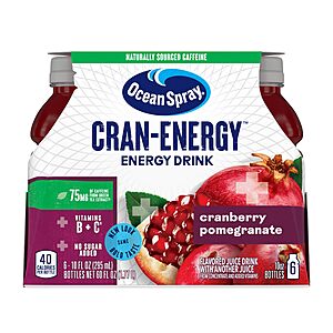 Ocean Spray&reg; Cran-Energy&trade; Cranberry Pomegranate Juice Drinks, 10 Fl Oz Bottles, 6 Count~$4.72 With S&S @ Amazon