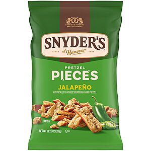 Snyder's of Hanover Jalape&ntilde;o Flavored Pretzel Pieces, 11.25 Oz~$2.90 After Coupon & S&S @ Amazon