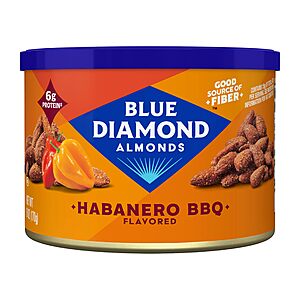 Blue Diamond Almonds Habanero BBQ Snack Nuts, 6 oz, Pack of 1~$3.79 With S&S @ Amazon
