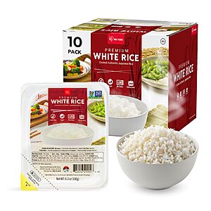 IRIS Instant White Rice, 10PK, Japanese Short Grain Vegan, Microwave 80 sec | Non-GMO, Gluten Free, Vegan, Ultra Premium Japanese Sushi Rice~$13.29 With S&S @ Amazon