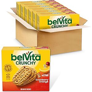 belVita Breakfast Bars, Cranberry Orange, 30 Total Packs, 6 Boxes (4 Biscuits Per Pack)~$13.76 After Coupon & S&S @ Amazon