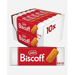 Lotus Biscoff, Caramelized Biscuit Cookies, non GMO + Vegan - 8.8 Ounce (Pack of 10) [Packaging may vary]~$18.98 With S&S @ Amazon