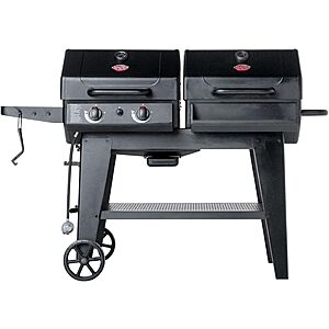 Char-Griller&reg; Dual-Function 2-Burner 24,000 BTU Propane Gas and Charcoal Combination Grill and Smoker with 870 Cooking Square Inches in Black, Model E5030 $319.99