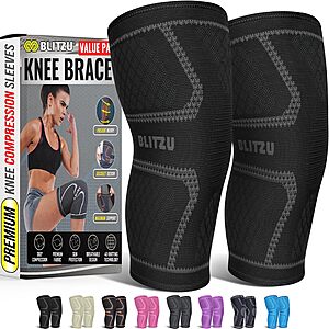 Knee Brace for Meniscus Tear 2 Pack, Knee Compression Sleeve for Men and Women $9.99