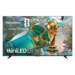 Sam's Club Hisense 75 Inch Class E8 Series Mini-LED Google Smart TV 75E85SG $499 YMMV