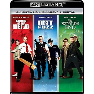 Shaun of the Dead/Hot Fuzz/The World's End (4K Ultra HD) + Blu Ray + Digital $24.99 plus extra 15% Off for new Gruv Users