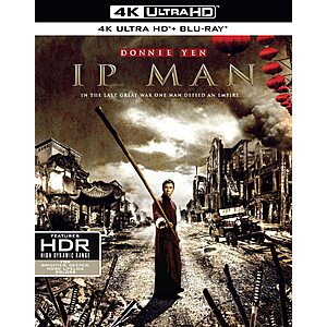 Ip Man 4K UHD + Blu Ray $14.85 Amazon.com