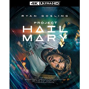 Project Hail Mary (4K UHD) $24.95 ( Blu Ray) $19.95