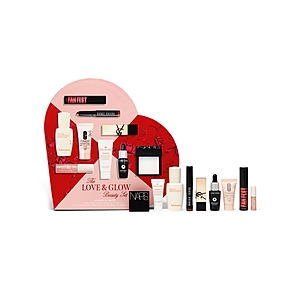 9-Piece The Love and Glow Beauty Set $25 & More + Free Pickup at Macys or Free Shipping on $39+