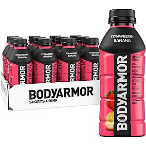 BODYARMOR LYTE, Peach Mango, Electrolyte Drink, 20 Calories, 16 Fl Oz Bottles (12 Pack), Coconut Water Sports Drink, Natural Flavor & B Vitamins