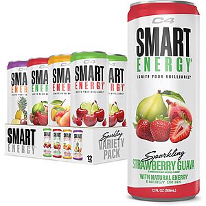 12-Pack 12-Oz C4 Smart Energy Drink (Variety) $9.28 w/ S&S + Free Shipping w/ Prime or on $35+