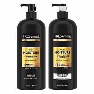 TRESemmé Rich Moisture Shampoo and Conditioner 2 Count Rich Moisture for Dry Hair Formulated With Vitamin E and Biotin 28 oz