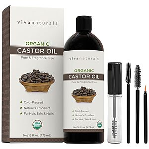 16-Oz Viva Naturals Organic Cold-Pressed Castor Oil $6.49 w/ S&S + Free Shipping w/ Prime or on $35+