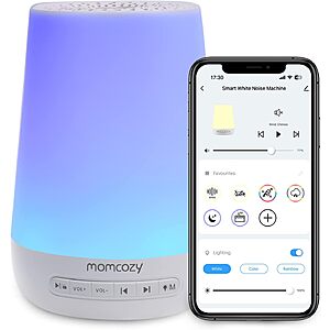 Momcozy Smart Baby Sound Machine & Night Light w/ 34 Sleep Sounds & App Control (Blue) $31.99 + Free Shipping w/ Prime or on $35+