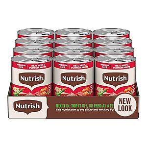 12-Pack 13-Oz Rachael Ray Nutrish Wet Dog Food (Beef & Pumpkin) $11.88 w/ S&S + Free Shipping w/ Prime or on $35+