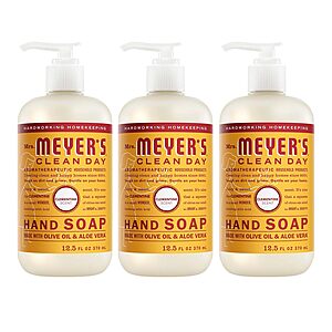 3-Pack 12.5-Oz Mrs. Meyer's Clean Day Liquid Hand Soap (Clementine) $9.39 w/ S&S + Free Shipping w/ Prime or on $35+