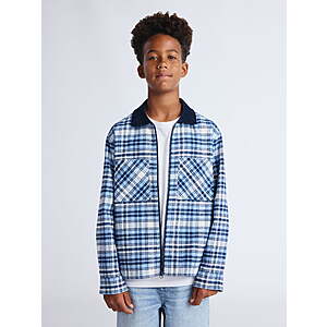 Weekend Academy Boys' Flannel Full Zip Shacket (XS-XXL) $6.71 + Free S&H w/ Walmart+ or on $35+