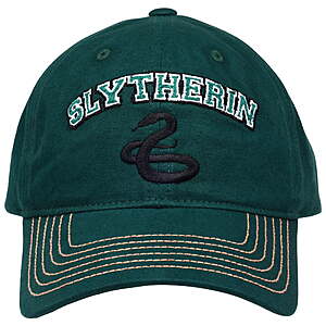 Harry Potter Baseball Cap Dad Hat w/ Curved Brim (Slytherin, Gryffindor, Ravenclaw, or Hufflepuff) $6.49 + Free S&H w/ Walmart+ or on $35+