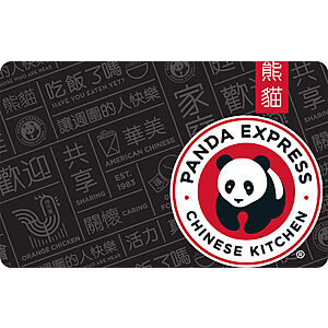 Select Gift Cards: Panda Express, Panera Bread, & More 10% Off