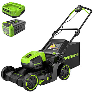 Greenworks 60V 17" Cordless Battery Push Lawn Mower w/ 4.0ah Battery & Charger $238 + Free Shipping