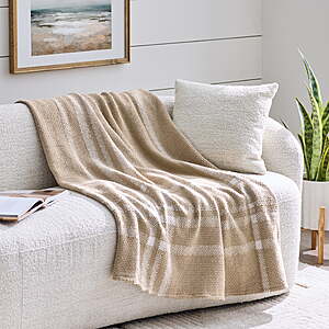 Better Homes & Gardens Almond Biscuit Woven Basketweave Throw (Almond Biscuit or Brown Wool Color) $9.97 + Free S&H w/ Walmart+ or on $35+