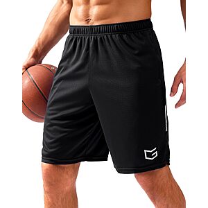 G Gradual Men's Quick-Dry Mesh Gym Shorts w/ Zipper Pockets (5", 7" or 10" Inseam, S-3XL, Various Colors) from $12.74 + Free Shipping w/ Prime or on $35+