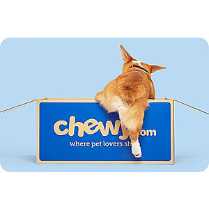 Chewy: Spend $100+ on Select Pet Products, Get $30 Chewy eGift Card + Free Shipping