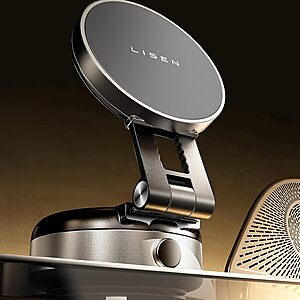 LISEN Electric MagSafe Vacuum Suction Phone Holder for iPhone (Silver; Glass, Mirrors & Other Smooth Surfaces) $9.89 + Free Shipping w/ Prime or on $35+