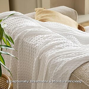 Prime Members: Bedsure Cooling Waffle Weave Blanket (King, Various) from $23.49 + Free Shipping