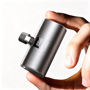 6800mAh LISEN 22.5W USB-C Mini Portable Charger w/ Display (Grey) $15.99 + Free Shipping w/ Prime or on $35+