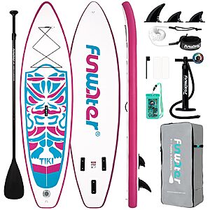 10'6" x 33" FunWater Inflatable Stand Up Paddle Board w/ Paddle, Pump, & Accessories (Select Sets) from $83.98 + Free Shipping