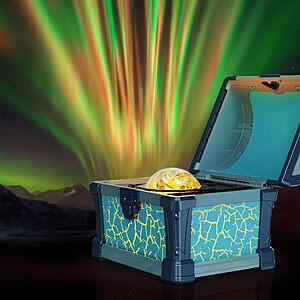 L LOHAS LED Treasure Chest Galaxy & Northern Lights Projector w/ Bluetooth Speaker, White Noise, Remote & Timer (Pink or Blue) $14.99 + Free Shipping w/ Prime or on $35+