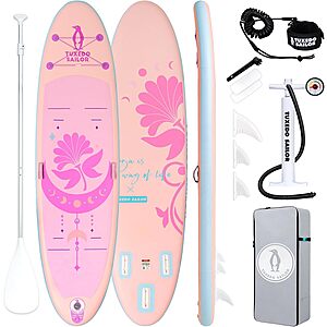 10'6" x 33" Tuxedo Sailor Yoga Inflatable Stand Up Paddle Board w/ Paddle, Pump, Backpack & Accessories (Yoga Pink) $84.99 + Free Shipping