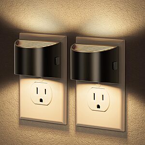 2-Count JandCase LED Night Lights w/ 3 Brightness Levels & Dusk-to-Dawn Sensor (Various) from $4.99 ($2.50 each) + Free Shipping w/ Prime or on $35+