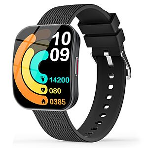 MFVLP 1.85" AMOLED Fitness Watch w/ Bluetooth Calling, 120 Sports Modes & IP68 Waterproofing (3 Colors) $9.99 + Free Shipping w/ Prime or on $35+