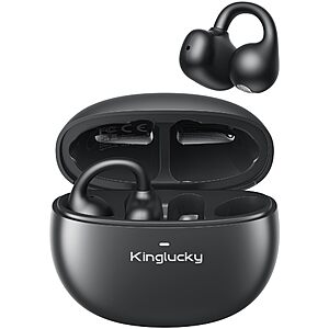 Kinglucky Open-Ear Clip-On Wireless Earbuds w/ 40-Hr Playtime (Black, Purple, Beige or Rose Gold) $12.49 + Free Shipping w/ Prime or on $35+