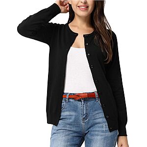 GRACE KARIN Women's Lightweight Knit Button-Up Cardigan Sweater (S&ndash;3XL, Various Colors) from $7.11 + Free Shipping w/ Prime or on $35+