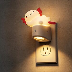 LOHAS-LED 3D RGB Color-Changing Plug-In Night Light (Axolotl, Dog, Cat, Duck or Mushroom) $7.99 + Free Shipping w/ Prime or on $35+