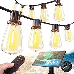 35' addlon 10-Bulb Solar LED Outdoor String Lights w/ Remote Control & Timer $10.29 + Free Shipping w/ Prime or on $35+